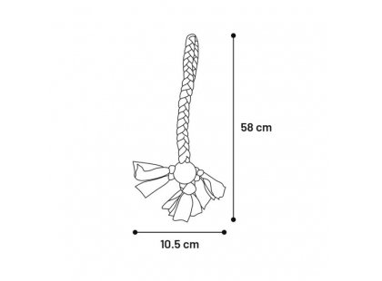 Фото 3 -  игрушки Flamingo Womas Fleece Rope With Ball игрушка для собак ВЕРЕВКА С МЯЧОМ