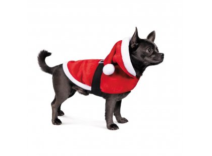 Фото 4 -  одежда Pet Fashion Santa рождественская попона для собак, красный