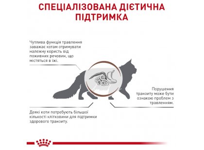 Фото 3 -  ветеринарные корма Royal Canin GASTROINTESTINAL FIBRE RESPONSE сухой лечебный корм для кошек от 1 года
