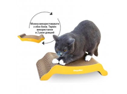 Фото 3 -  дряпалки, з будиночками CattyMan Cardboard Scratcher Brige картонна кігтеточка з котячою м'ятою для котів
