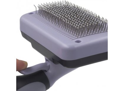 Фото 2 -  для вичісування AnimAll Щітка-пуходерка самоочищаюча для собак і котів