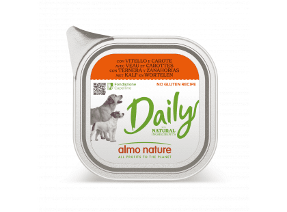 Фото - Almo Nature Daily VEAL & CARROTS консервы для собак ТЕЛЯТИНА И МОРКОВЬ влажный корм (консервы) Almo Nature Daily VEAL & CARROTS консервы для собак ТЕЛЯТИНА И МОРКОВЬ