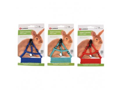 Фото 3 -  аксесуари Flamingo Rabbit Y-Harness with Leash шлейка з повідцем для кролика