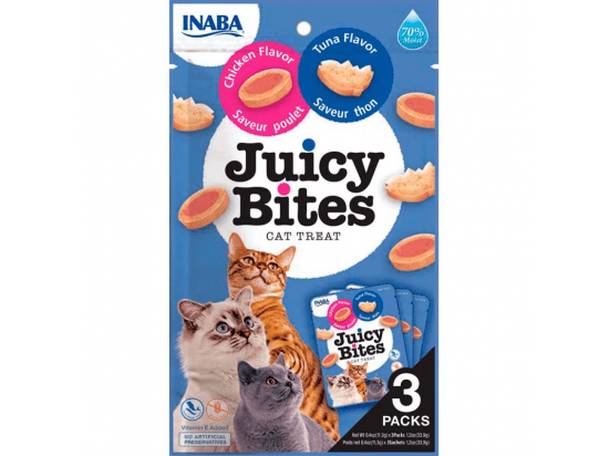 Фото - Inaba Cat Juicy Bites Chicken and Tuna ласощі для котів КУРКА та ТУНЕЦЬ ласощі Inaba Cat Juicy Bites Chicken and Tuna ласощі для котів КУРКА та ТУНЕЦЬ