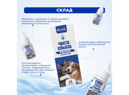 Фото 2 -  для очей Modes Чиста Сльоза очні краплі для котів і собак
