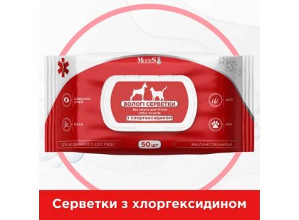 Фото 5 -  щоденний догляд (шампуні, кондиціонери та інші засоби) Modes Вологі серветки для тварин із хлоргексидином