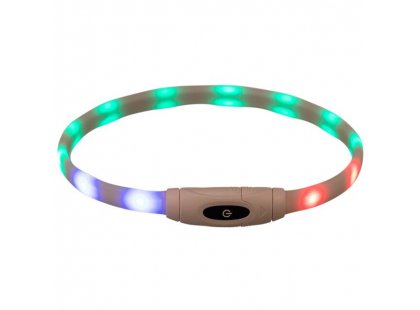 Фото 5 -  амуниция Trixie Flash Light Ring USB силиконовый светящийся ошейник для собак (12630)