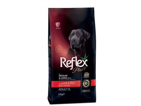 Фото - сухой корм Reflex Plus (Рефлекс Плюс) Adult Medium & Large Lamb & Rice корм для собак средних и крупных пород, с ягненком и рисом