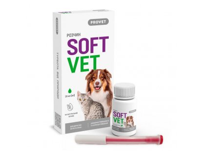 Фото 2 -  седативные препараты (успокоительные) ProVET Soft Vet (Кіт Воркіт) капли для снижения возбуждения и коррекции поведения у собак и кошек