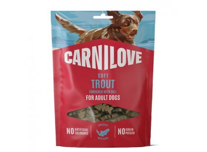 Фото - Carnilove Soft Snack Trout with Dill ласощі для собак ФОРЕЛЬ І КРІП ласощі Carnilove Soft Snack Trout with Dill ласощі для собак ФОРЕЛЬ І КРІП