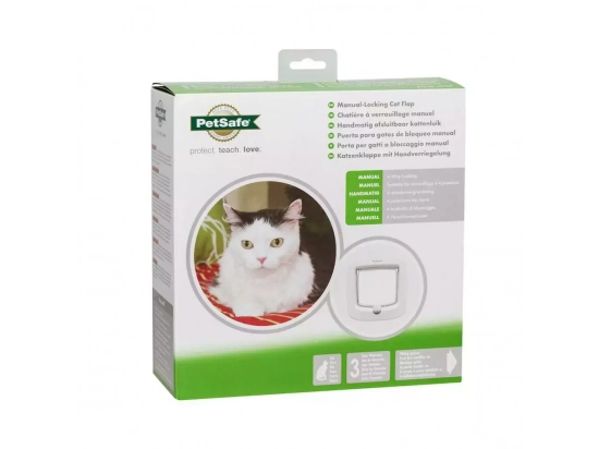 Фото - двери врезные PetSafe STAYWELL MANUAL-LOCKING CAT FLAP дверца с механическим замком для котов, белый