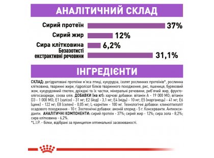Фото 8 -  сухий корм Royal Canin STERILISED 37 (СТЕРИЛІЗЕД) корм для кішок від 1 до 7 років