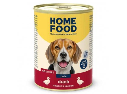 Фото - Home Food Gourmet Duck Pate вологий корм для собак, паштет КАЧКА вологий корм (консерви) Home Food Gourmet Duck Pate вологий корм для собак, паштет КАЧКА