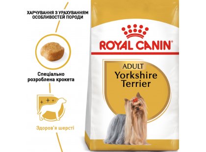 Фото - сухий корм Royal Canin YORKSHIRE TERRIER ADULT (ЙОРКШИР ТЕР'ЄР ЕДАЛТ) корм для собак від 10 місяців