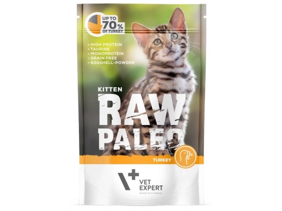 Фото - влажный корм (консервы) Vet Expert Raw Paleo (Роу Палео) Kitten Cat Turkey влажный корм для котят ИНДЕЙКА