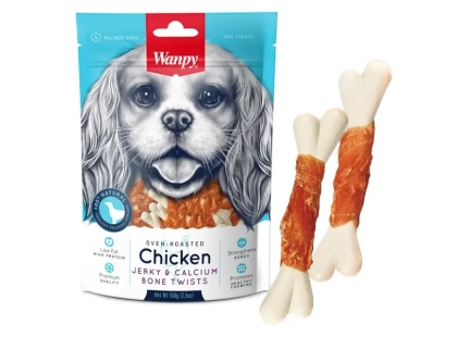 Фото - Wanpy (Ванпи) Chicken Jerky & Calcium Bone Twists лакомство для собак КОСТОЧКИ С ВЯЛЕНОЙ КУРИЦЕЙ И КАЛЬЦИЕМ лакомства Wanpy (Ванпи) Chicken Jerky & Calcium Bone Twists лакомство для собак КОСТОЧКИ С ВЯЛЕНОЙ КУРИЦЕЙ И КАЛЬЦИЕМ