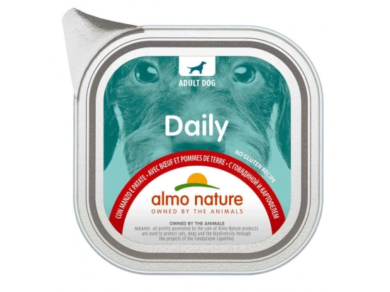 Фото - Almo Nature Daily BEEF & POTATOES консерви для собак ЯЛОВИЧИНА ТА КАРТОПЛЯ вологий корм (консерви) Almo Nature Daily BEEF & POTATOES консерви для собак ЯЛОВИЧИНА ТА КАРТОПЛЯ