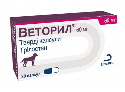 Фото 4 -  інші вет препарати Dechra Vetoryl (ВЕТОРІЛ) капсули для лікування синдрому Кушинга у собак (трілостан)