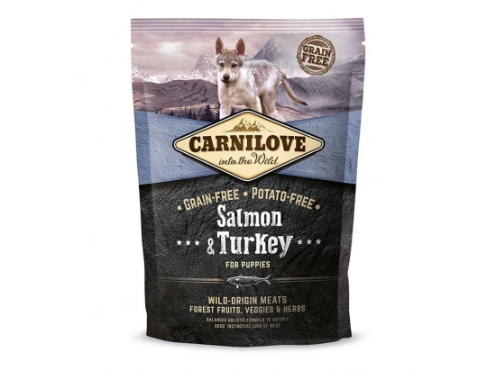 Фото - сухой корм Carnilove SALMON & TURKEY PUPPY (ЛОСОСЬ И ИНДЕЙКА) корм для щенков