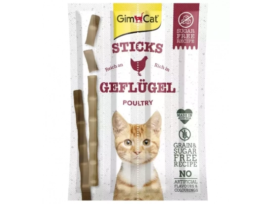 Фото - Gimcat Sticks mit Geflügel und Lebel - м'ясні палички для кішок Птиця і печінка ласощі Gimcat Sticks mit Geflügel und Lebel - м'ясні палички для кішок Птиця і печінка