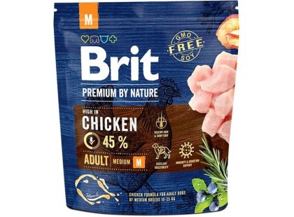 Фото - сухой корм Brit Premium Dog Adult Medium М Chicken сухой корм для собак средних пород КУРИЦА