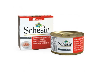 Фото - Schesir (Шезир) консервы для кошек Тунец с креветками влажный корм (консервы) Schesir (Шезир) консервы для кошек Тунец с креветками