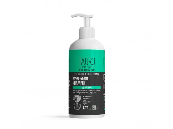 Фото - повсякденна косметика Tauro (Тауро) Pro Line Ultra Natural Care for White & Light Coats зволожуючий шампунь для шерсті та шкіри собак та котів білого, світлого забарвлення