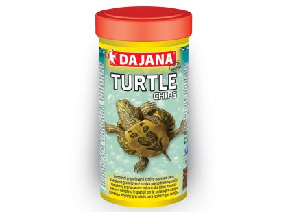 Фото - корм для черепах Dajana Turtle Chips корм для водных черепах с цеолитом для уменьшения загрязнения воды