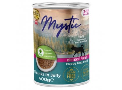 Фото - Mystic Puppy Beef Jelly вологий корм для цуценят, шматочки в желе, ЯЛОВИЧИНА вологий корм (консерви) Mystic Puppy Beef Jelly вологий корм для цуценят, шматочки в желе, ЯЛОВИЧИНА