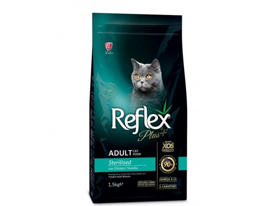 Фото - сухий корм Reflex Plus (Рефлекс Плюс) Adult Sterilised Chicken корм для стерилізованих кішок та кастрованих котів, з куркою