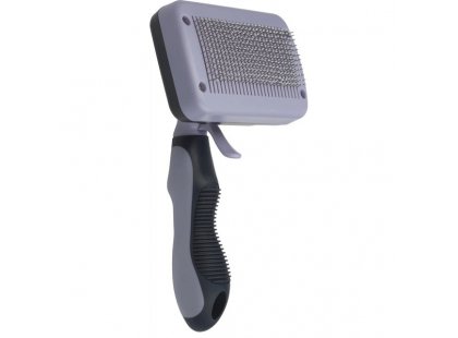 Фото - AnimAll Щітка-пуходерка самоочищаюча для собак і котів для вичісування AnimAll Щітка-пуходерка самоочищаюча для собак і котів