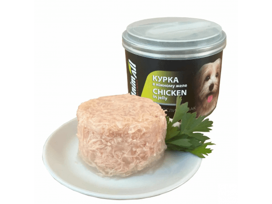 Фото 2 -  вологий корм (консерви) AnimAll Chicken in jelly вологий корм для собак КУРКА в желе