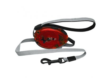 Фото - Flamingo (Фламінго) DogxToGo Belt Glassy повідець рулетка для собак - СВІТЛОВІДБИВНА СТРІЧКА, червоний рулетки Flamingo (Фламінго) DogxToGo Belt Glassy повідець рулетка для собак - СВІТЛОВІДБИВНА СТРІЧКА, червоний
