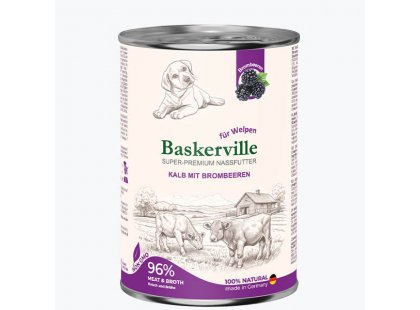 Фото 2 -  влажный корм (консервы) Baskerville Super Premium ТЕЛЯТИНА И ЕЖЕВИКА - консервы для щенков
