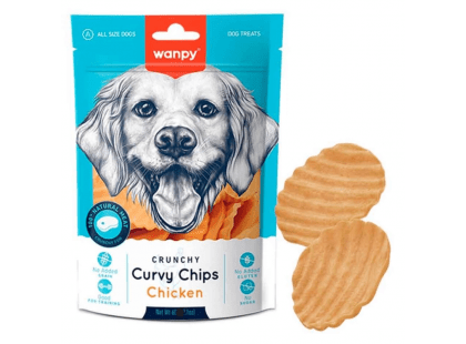 Фото - Wanpy Curvy Chips Chicken ласощі для собак КУРЯЧІ ЧІПСИ ласощі Wanpy Curvy Chips Chicken ласощі для собак КУРЯЧІ ЧІПСИ