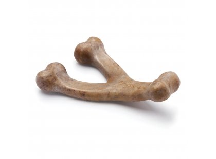 Фото 3 -  іграшки Benebone Puppy Wishbone Bacon жувальна іграшка для цуценят ВИЛОЧКОВА КІСТКА, смак БЕКОНА