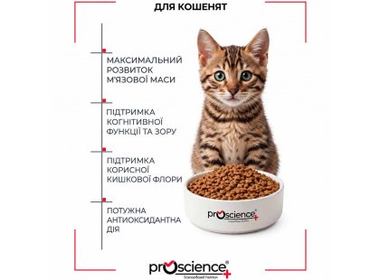 Фото 3 -  сухой корм ProScience Healthy Growth Kitten Lamb сухой корм для котят ЯГНЕНОК