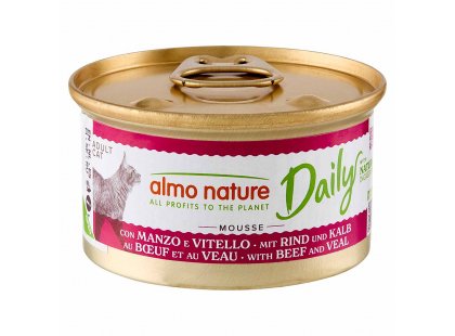Фото - Almo Nature Daily MOUSSE BEEF & VEAL консерви для котів ЯЛОВИЧИНА та ТЕЛЯТИНА, мус вологий корм (консерви) Almo Nature Daily MOUSSE BEEF & VEAL консерви для котів ЯЛОВИЧИНА та ТЕЛЯТИНА, мус