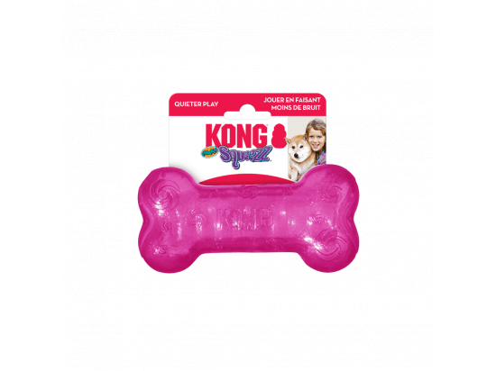 Фото - іграшки Kong SQUEEZZ CRACKLE BONE іграшка для собак ХРУСТКА КІСТКА