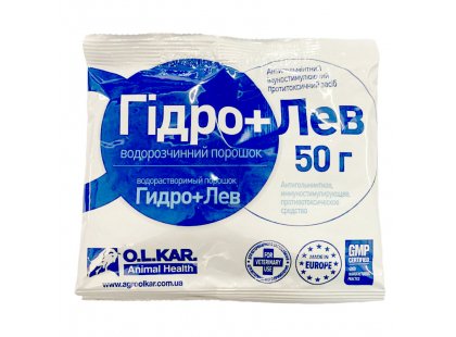 Фото - O.L.KAR Гидро+Лев порошок от гельминтов для животных от глистов O.L.KAR Гидро+Лев порошок от гельминтов для животных