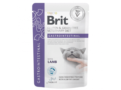 Фото - ветеринарні корми Brit Veterinary Diets Cat Grain Free Gastrointestinal Lamb консерви для котів при проблемах з ШКТ ЯГНЯ