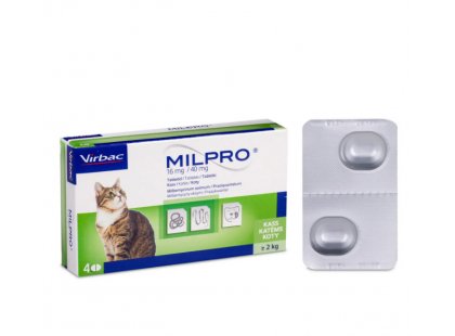 Фото - Virbac MILPRO (МИЛЬПРО) антигельминтные таблетки для кошек от глистов Virbac MILPRO (МИЛЬПРО) антигельминтные таблетки для кошек