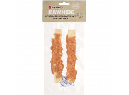 Фото 3 -  лакомства Flamingo Лакомство для собак ЖЕВАТЕЛЬНЫЕ РЕБРА ОБВЕРНУТЫЕ МЯСОМ КУРИЦЫ