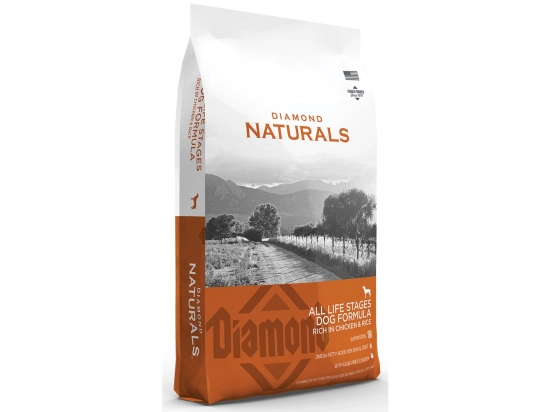 Фото - сухой корм Diamond (Даймонд) NATURALS ALL LIFE STAGES DOG CHICKEN & RICE FORMULA сухой корм для собак на всех этапах жизни КУРИЦА и РИС