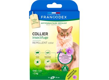 Фото - від бліх та кліщів Francodex Repellent Collar нашийник від бліх та кліщів без інсектицидів для котів