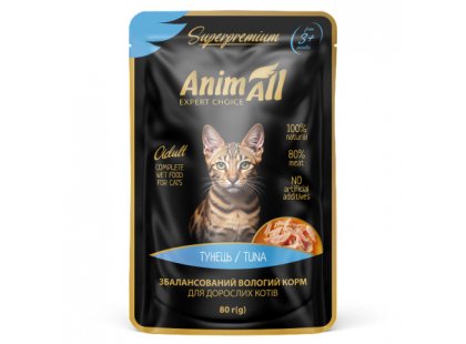 Фото - AnimAll Cat Tuna вологий корм для котів ТУНЕЦЬ вологий корм (консерви) AnimAll Cat Tuna вологий корм для котів ТУНЕЦЬ