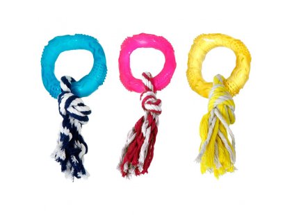 Фото - Flamingo GOOD4FUN RING WITH ROPE іграшка для собак, кільце з мотузкою іграшки Flamingo GOOD4FUN RING WITH ROPE іграшка для собак, кільце з мотузкою