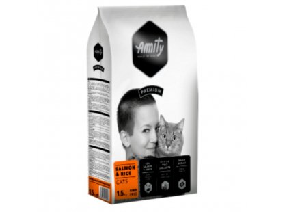 Фото 3 -  сухой корм Amity SALMON & RICE корм для взрослых кошек ЛОСОСЬ И РИС