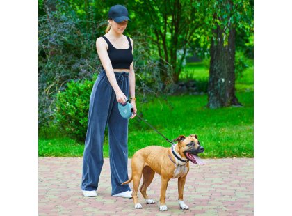 Фото 5 -  рулетки WAUDOG R-leash поводок рулетка с контейнером для пакетов, светоотражающая лента, голубой