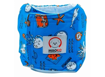 Фото - Misoko&Co (Мисоко и Ко) Многоразовый подгузник для собак (кобелей), ВОСЬМИНОГИ / ГОЛУБОЙ памперсы и трусики Misoko&Co (Мисоко и Ко) Многоразовый подгузник для собак (кобелей), ВОСЬМИНОГИ / ГОЛУБОЙ